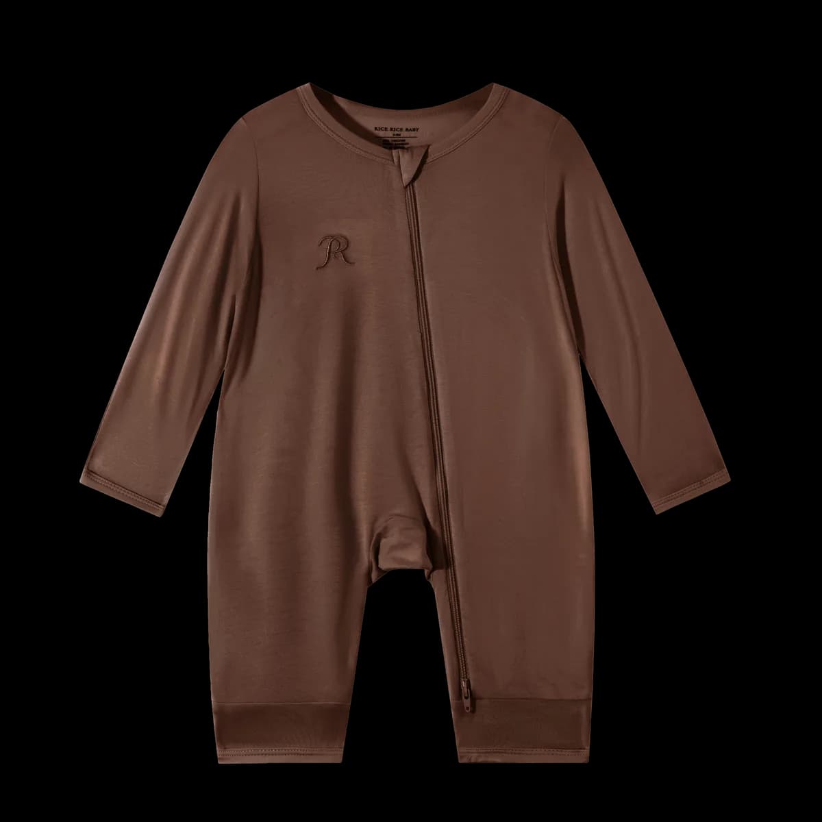 Classic Bamboo Viscose Long-Sleeve Zip Romper