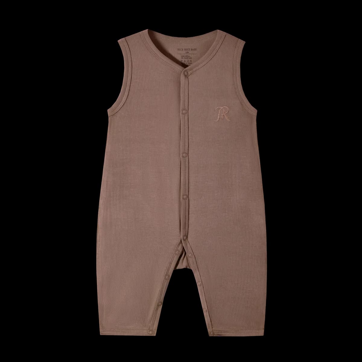Classic Ribbed Modal Sleeveless Snap Romper