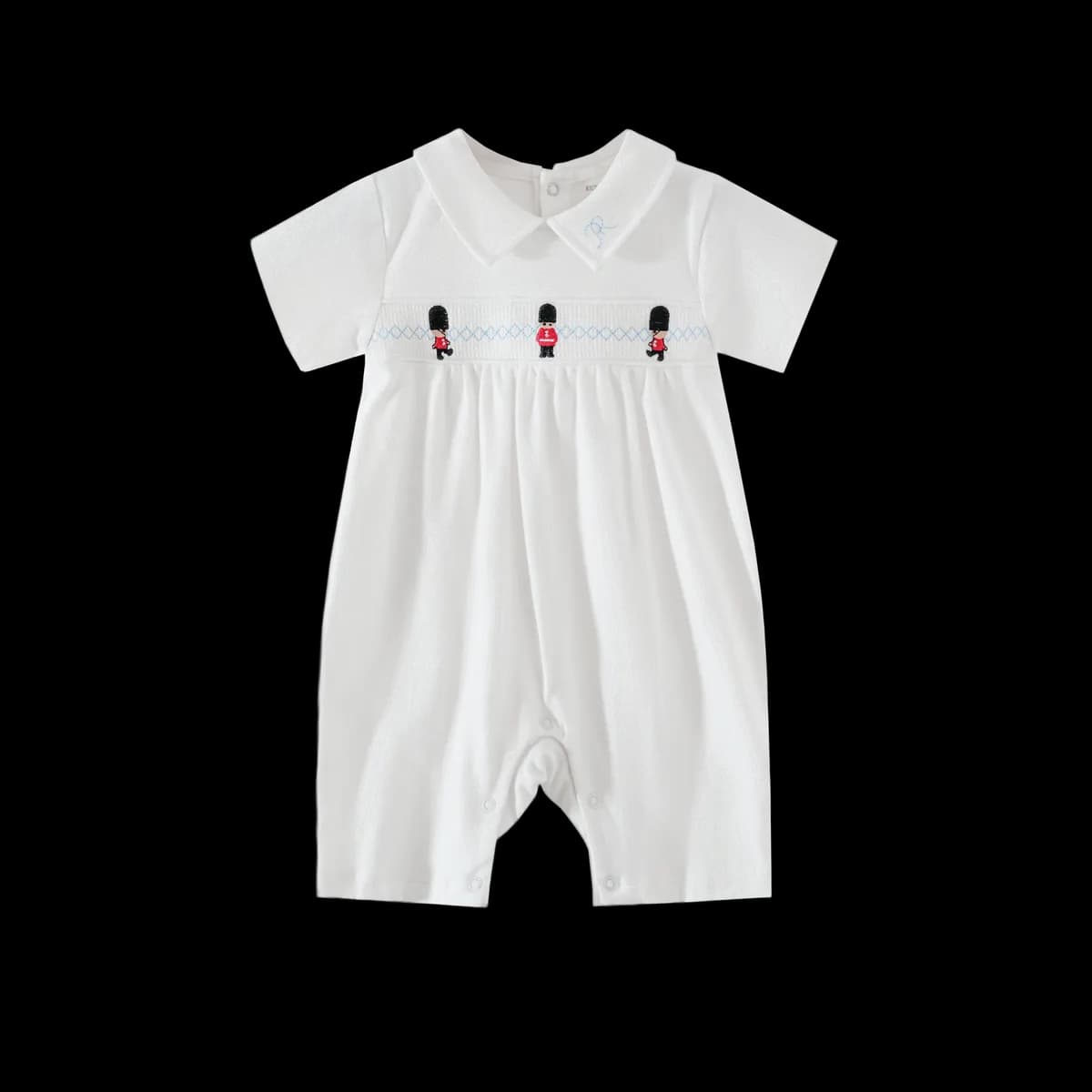 Toy Guard Embroidered Cotton Short Romper