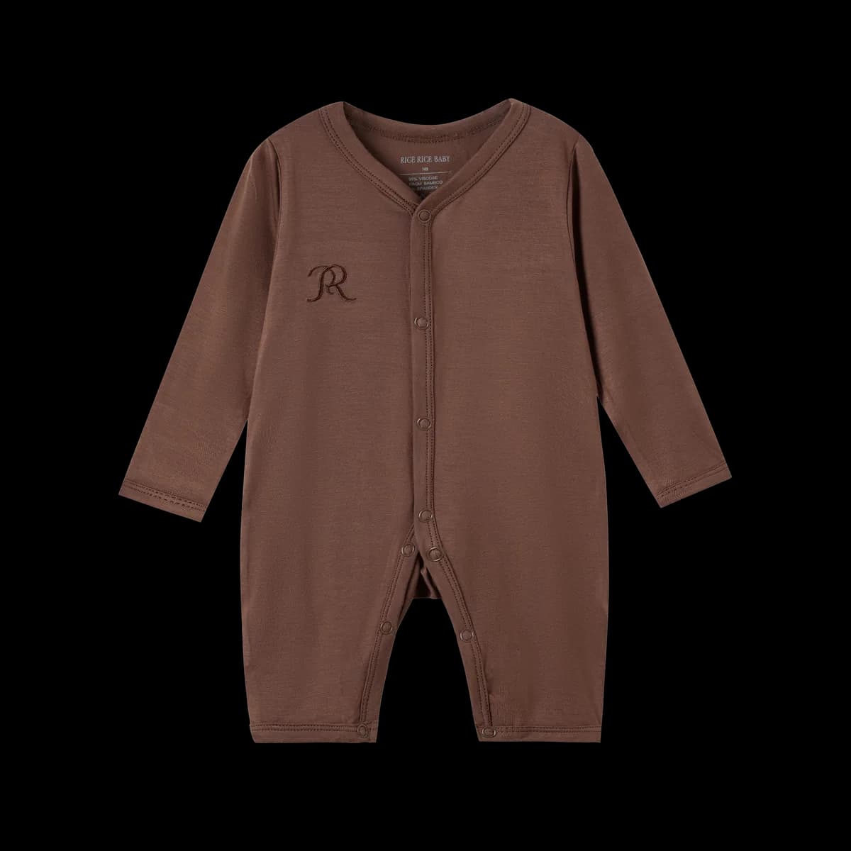Classic Bamboo Viscose Long-Sleeve Snap Romper