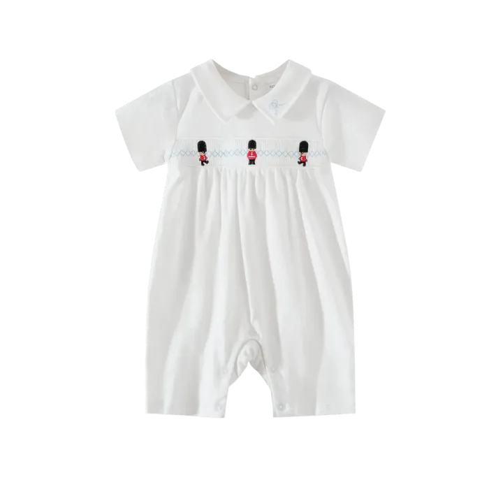 Toy Guard Embroidered Cotton Short Romper