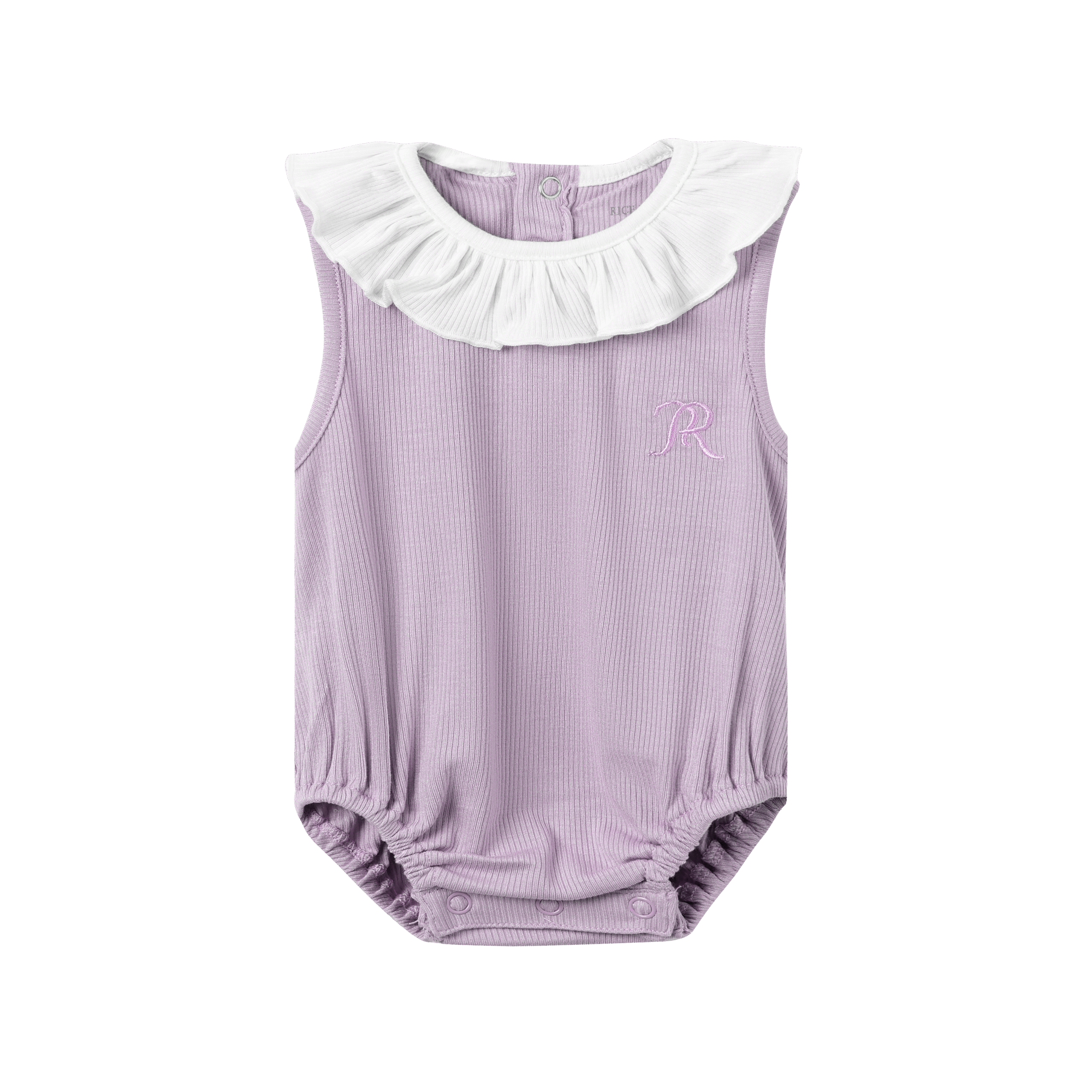 Classic ruffled collar baby bodysuit in modal fabric